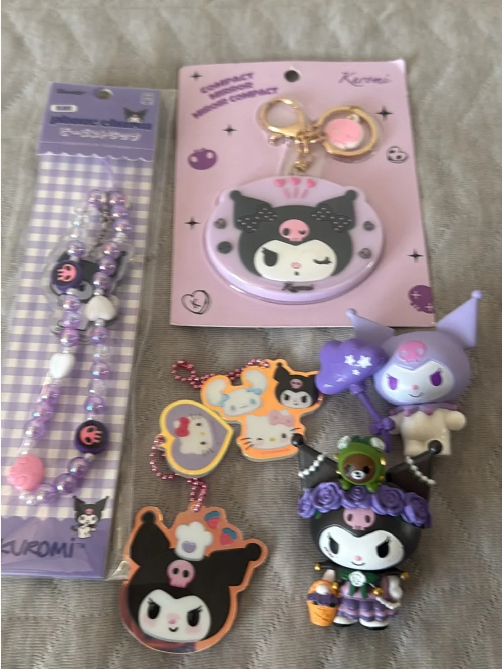 Kuromi Bundle Phone Charm Mirror Keychains New